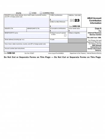 Tax Form 5498 for 2023 > IRS 5498 Form: IRA Contribution Information ...